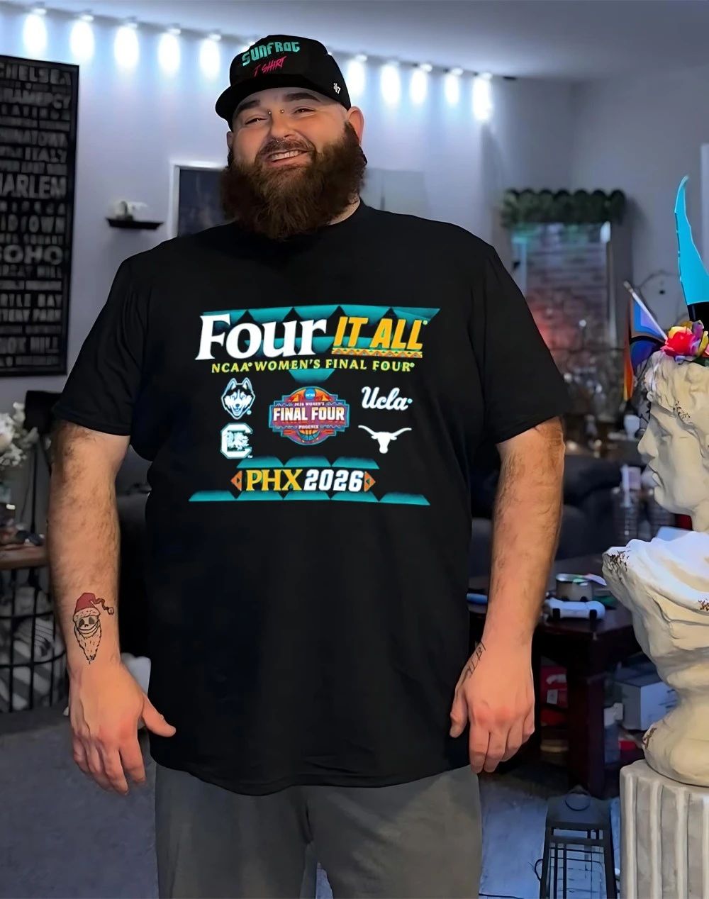 Four It All NCAA Women’s Basketball Final Four 2026 Four Team logos shirt