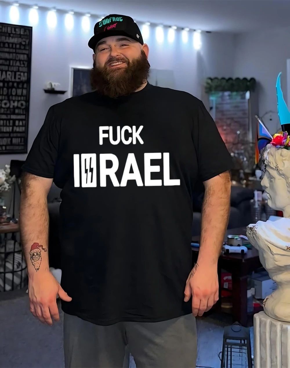 Fuck Israel Ss Runes Flag shirt