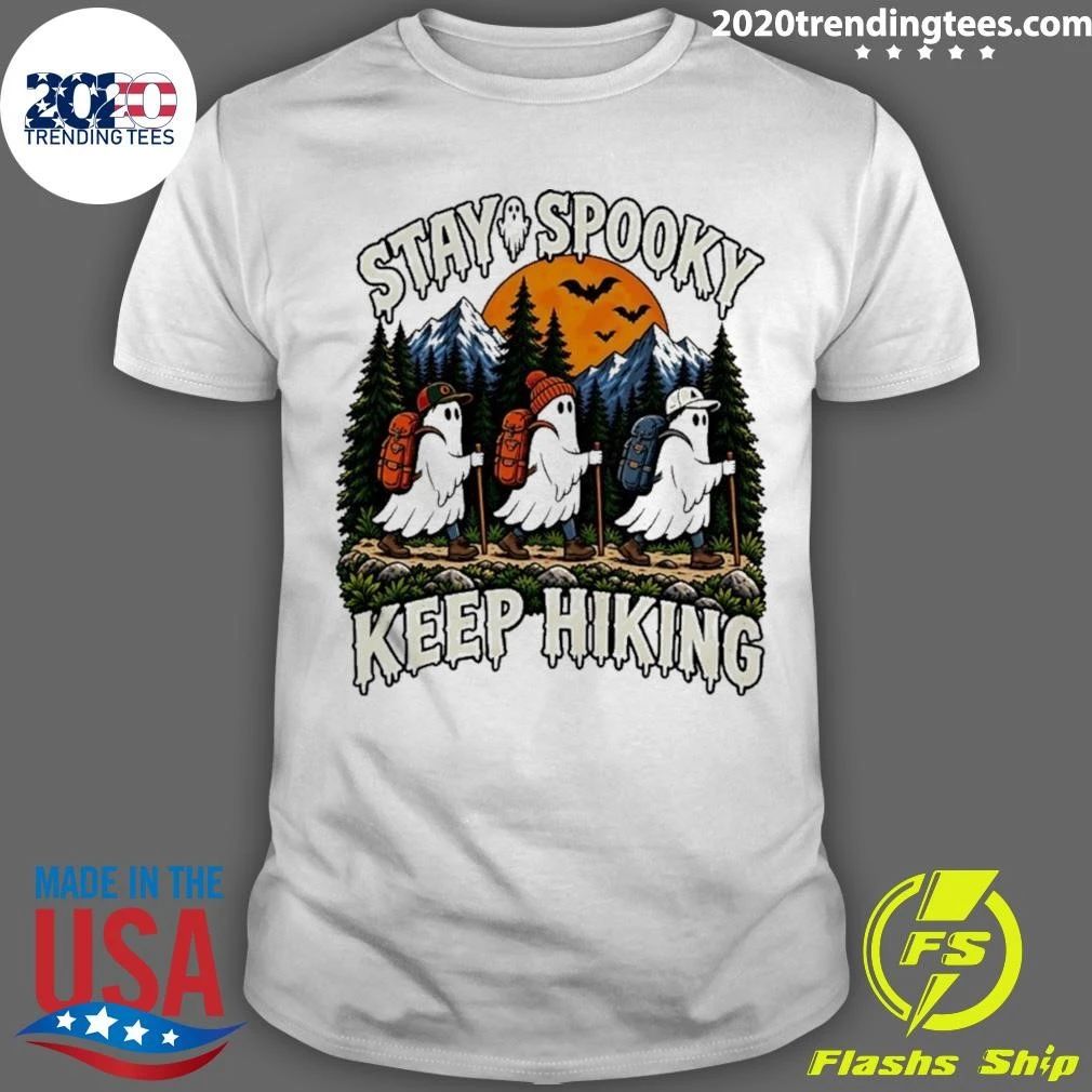 Stay Spooky Keep Hiking Ghost Hikers Halloween Shirt