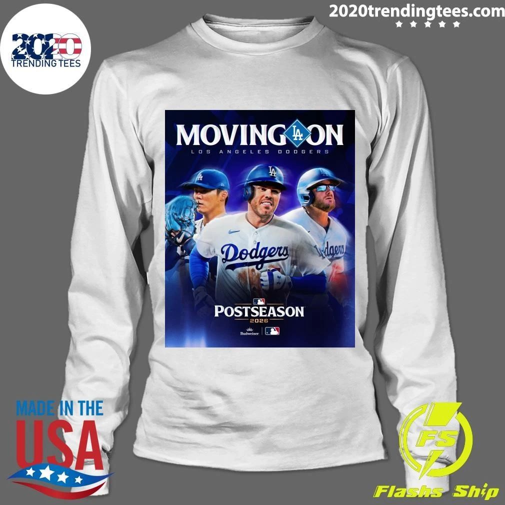 Moving Aon Los Angeles Dodgers Postseason 2026 Budweiser T-shirt