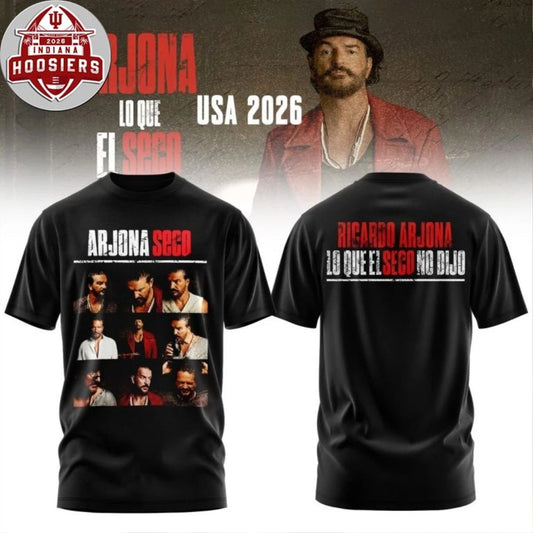 Ricardo Arjona 2026 Lo Que El Seco No Dijo Tour Celebrate Logo Two Sided Shirt