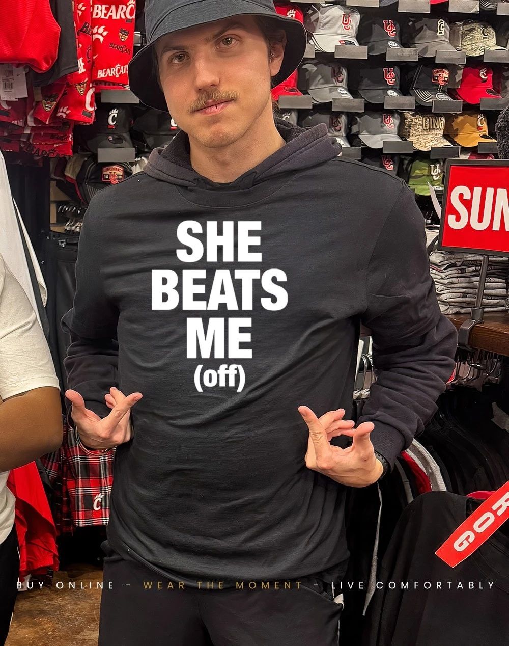 She Beats Me off shirt