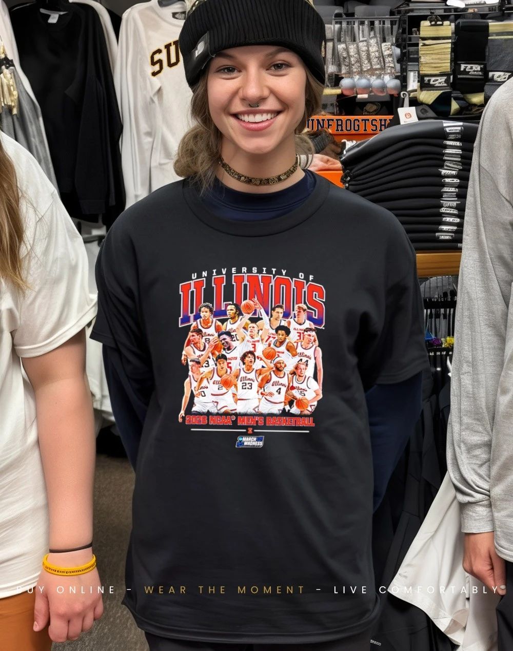 Illinois Men’s Basketball NCAA March Madness 2026 Team Collage shirt