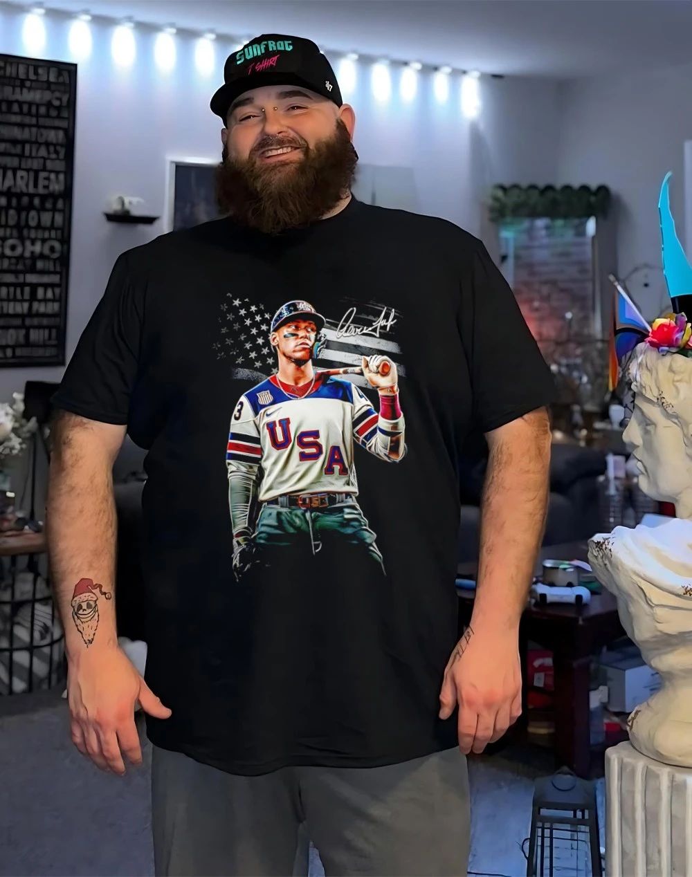 Aaron Judge USA Baseball team signature graphic ’26 shirt
