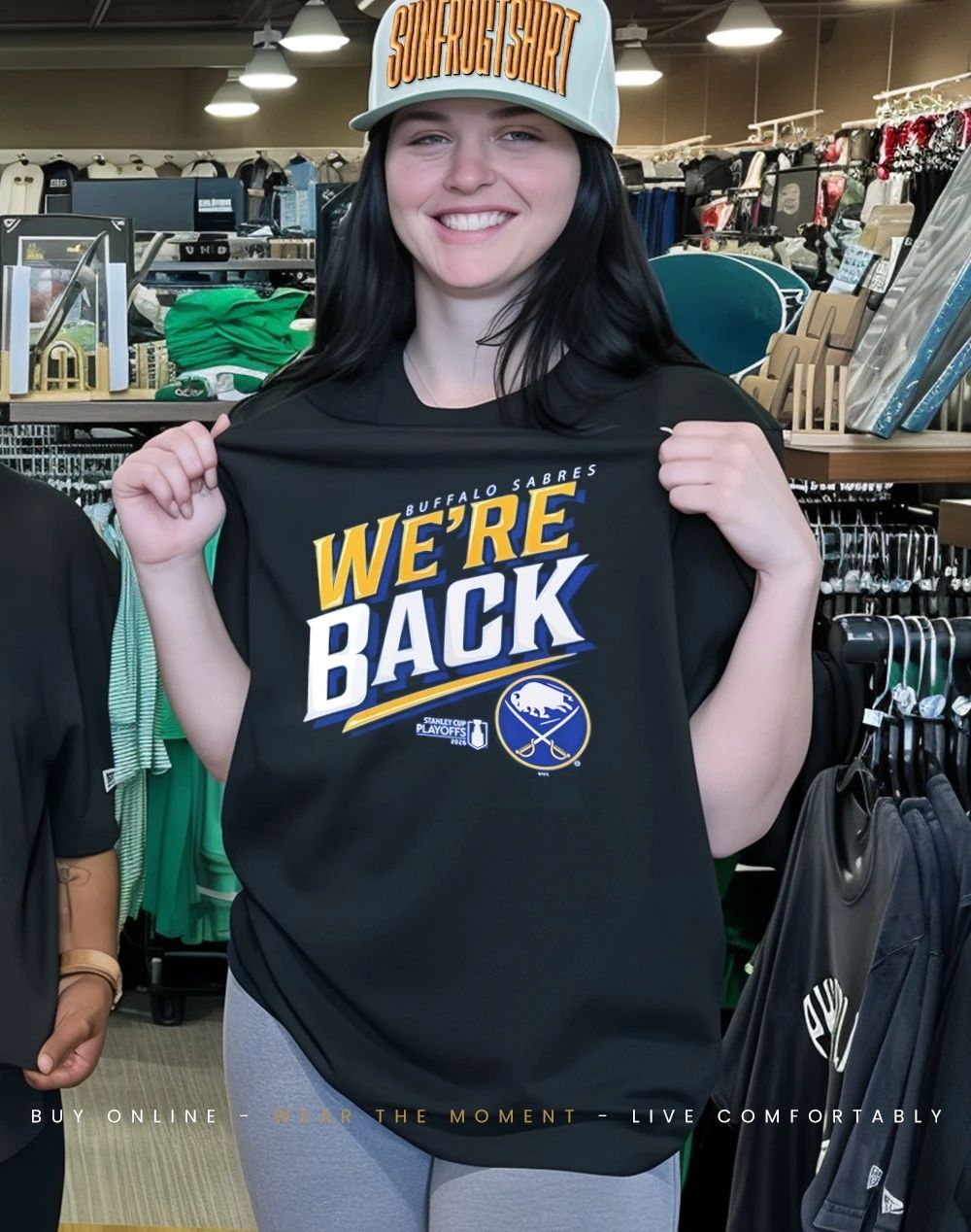 Official Buffalo Sabres We’re Back 2026 NHL Playoff logo shirt