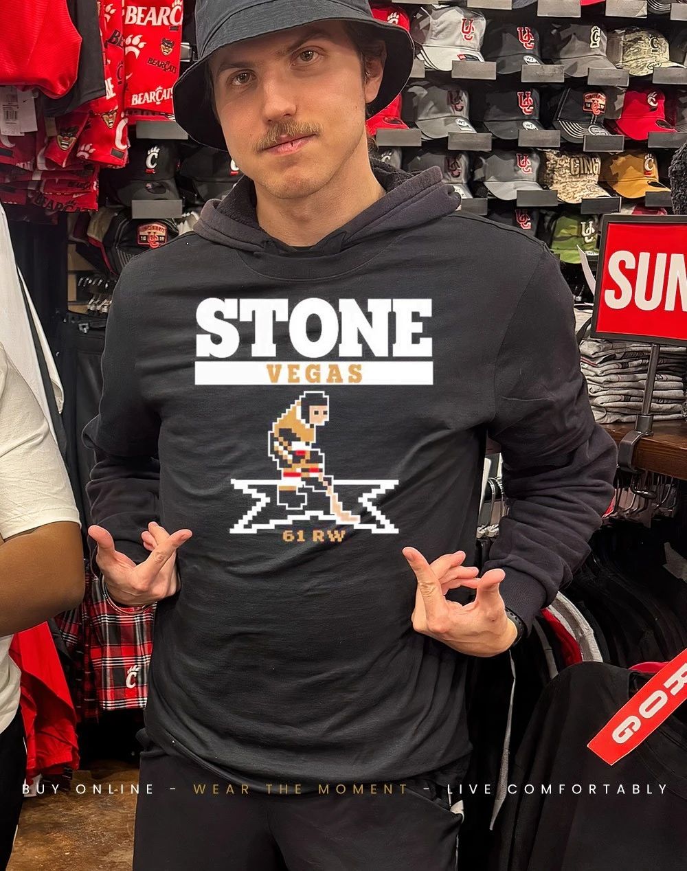 Vegas Golden Knights Mark Stone retro game front and back shirt