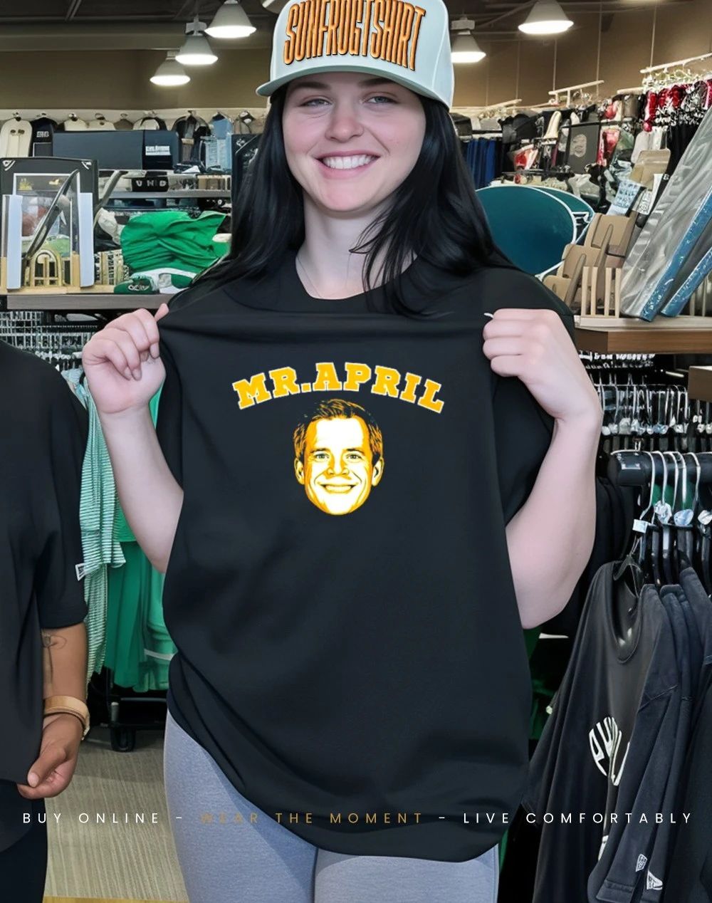 Michigan Wolverines Mr.April big head shirt