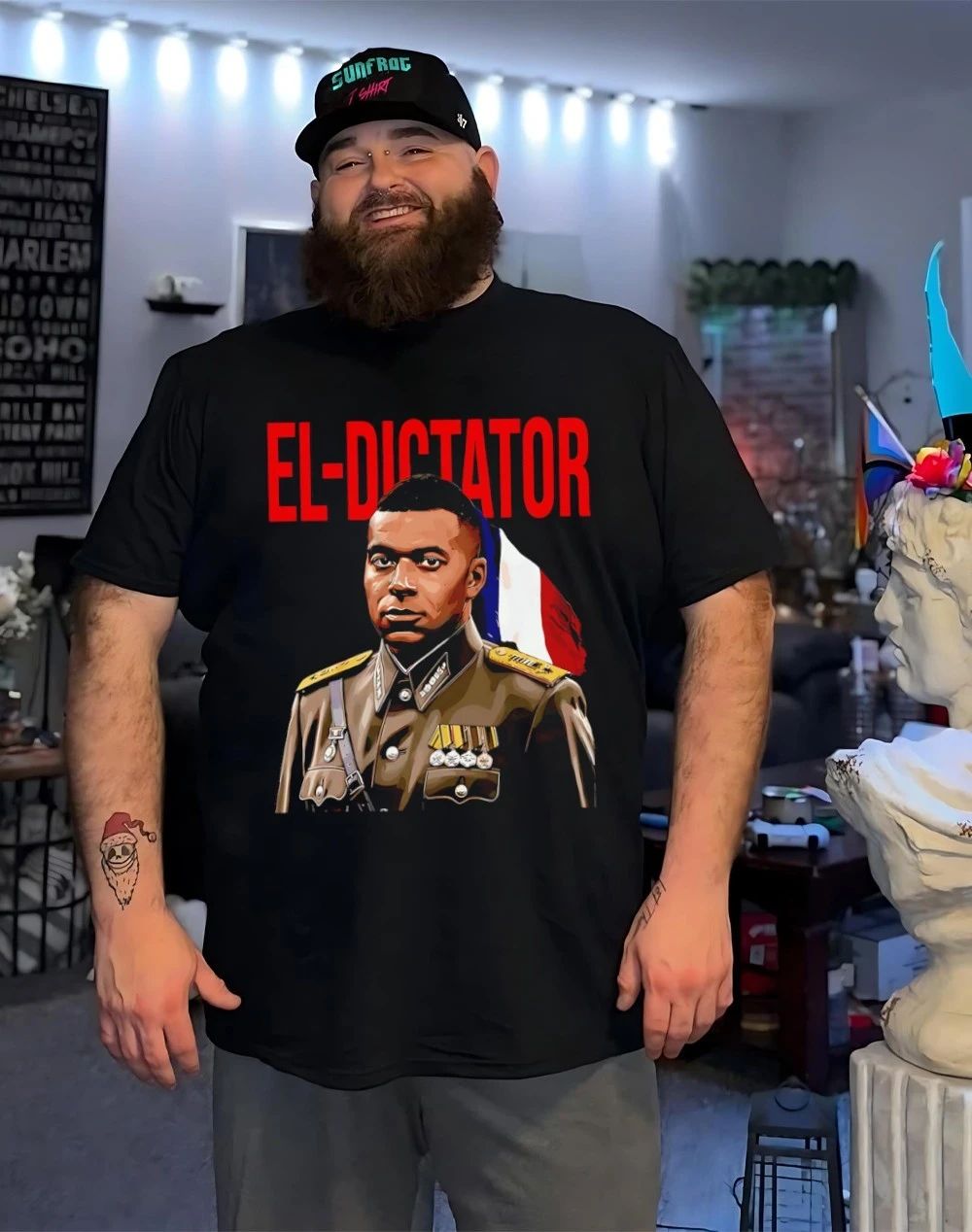 Kylian Mbappe El Dictator officer shirt