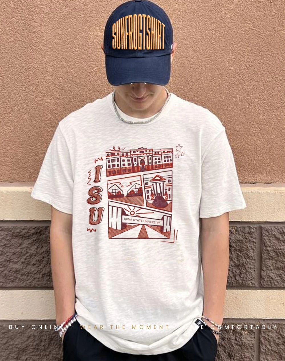 Iowa State Campus Landmarks comic paint shirt