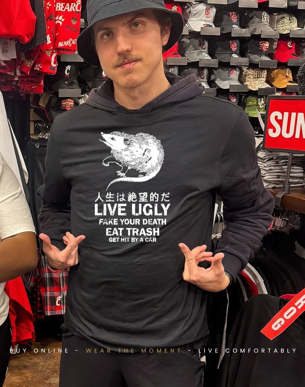 Rat live ugly fake your death eat trash get hit by a car shirt