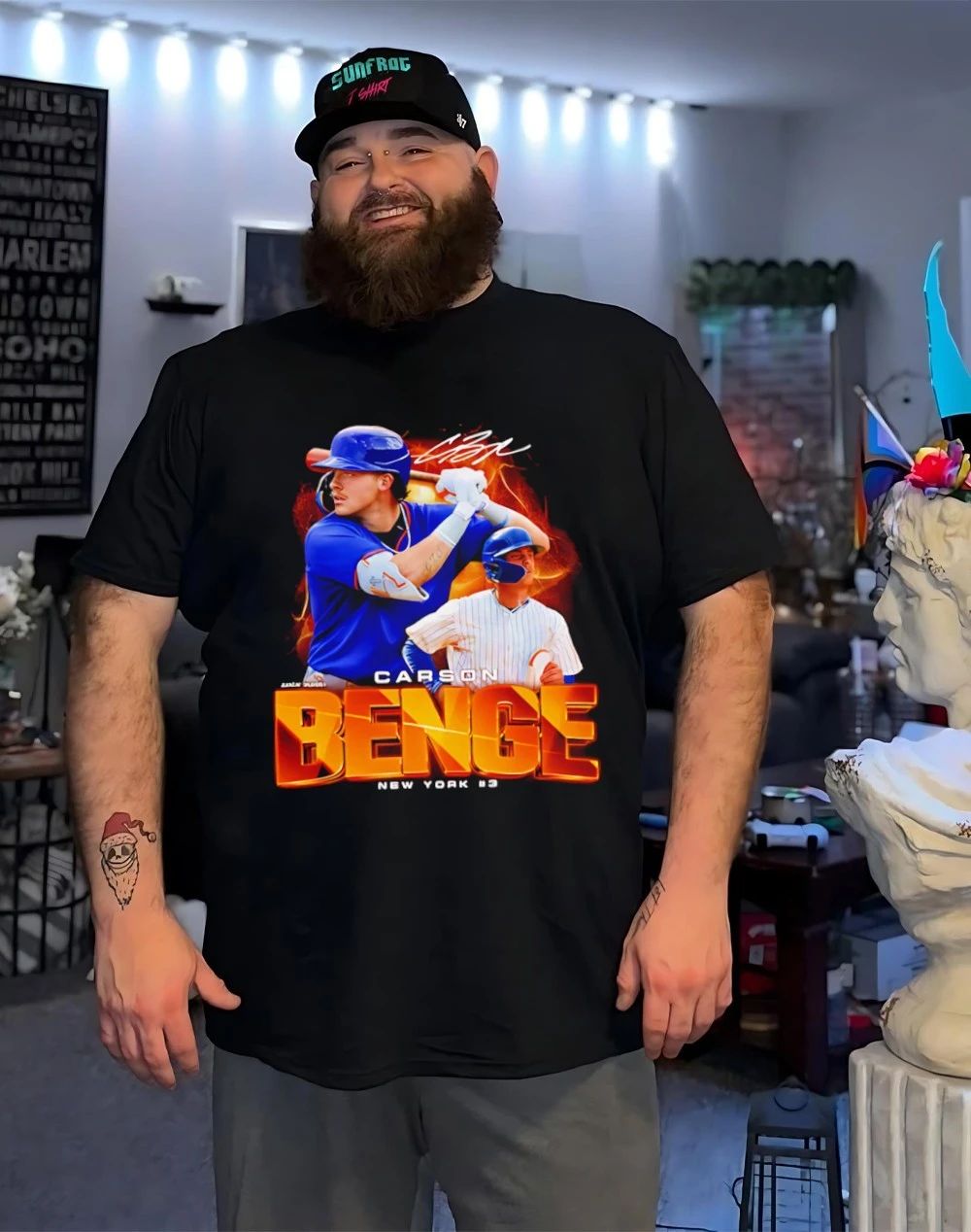 Carson Benge New York Mets NYM player collage shirt