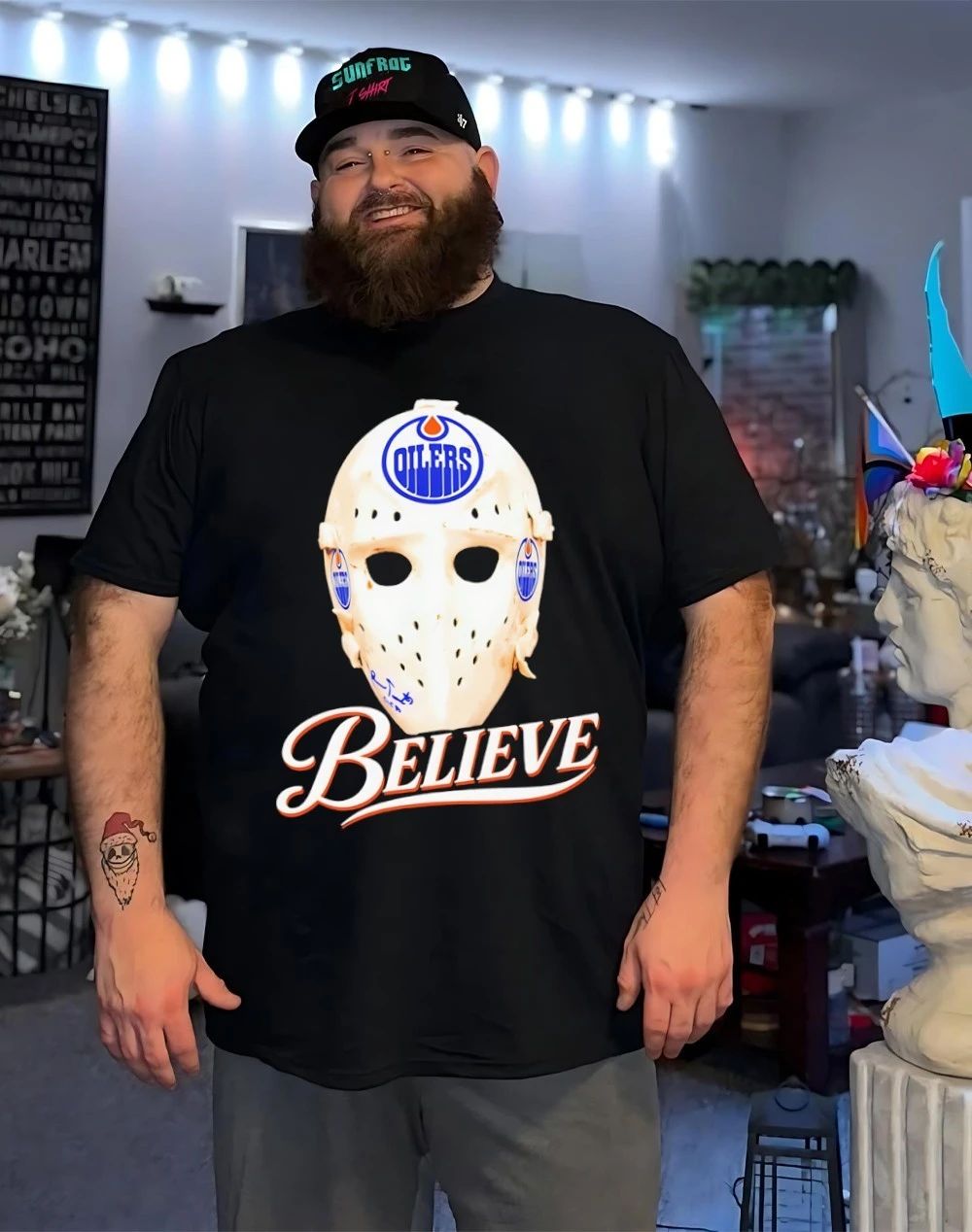 Believe Mask Edmonton Oilers shirt
