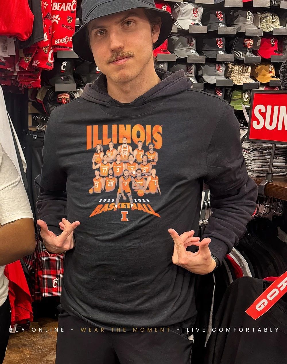 Illinois Basketball 2025-26 team collage shirt