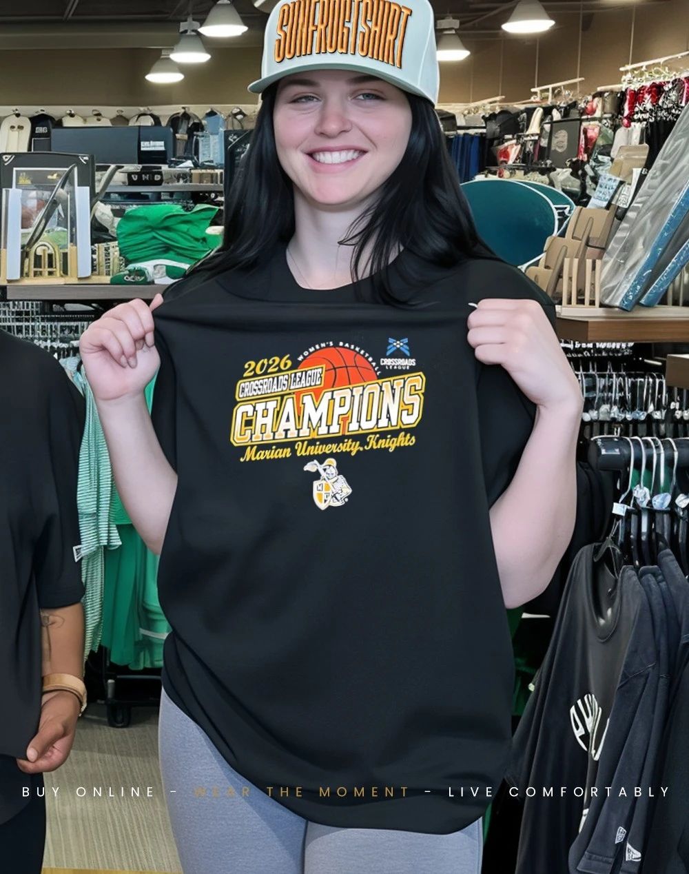 Marian University Knights Champions Women’s Basketball 2026 Crossroads League Tournament shirt