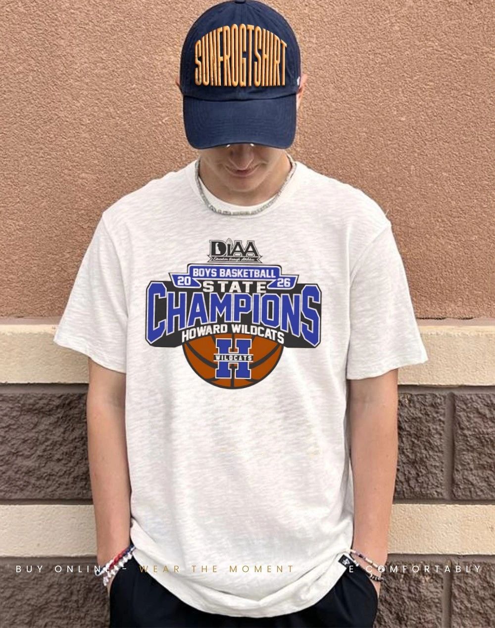 Howard Wildcats DIAA Boys Basketball 2026 Champions logo shirt