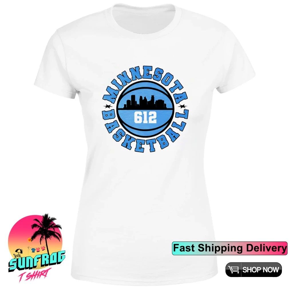 Minnesota Basketball 612 city skyline shirt
