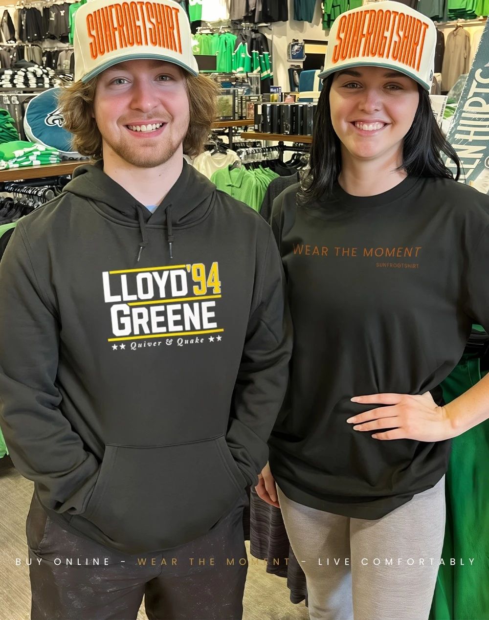 Lloyd Greene ’94 Quiver and Quake shirt