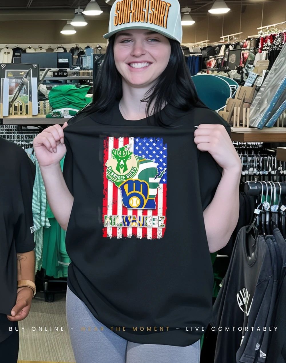 Milwaukee teams on the American flag shirt