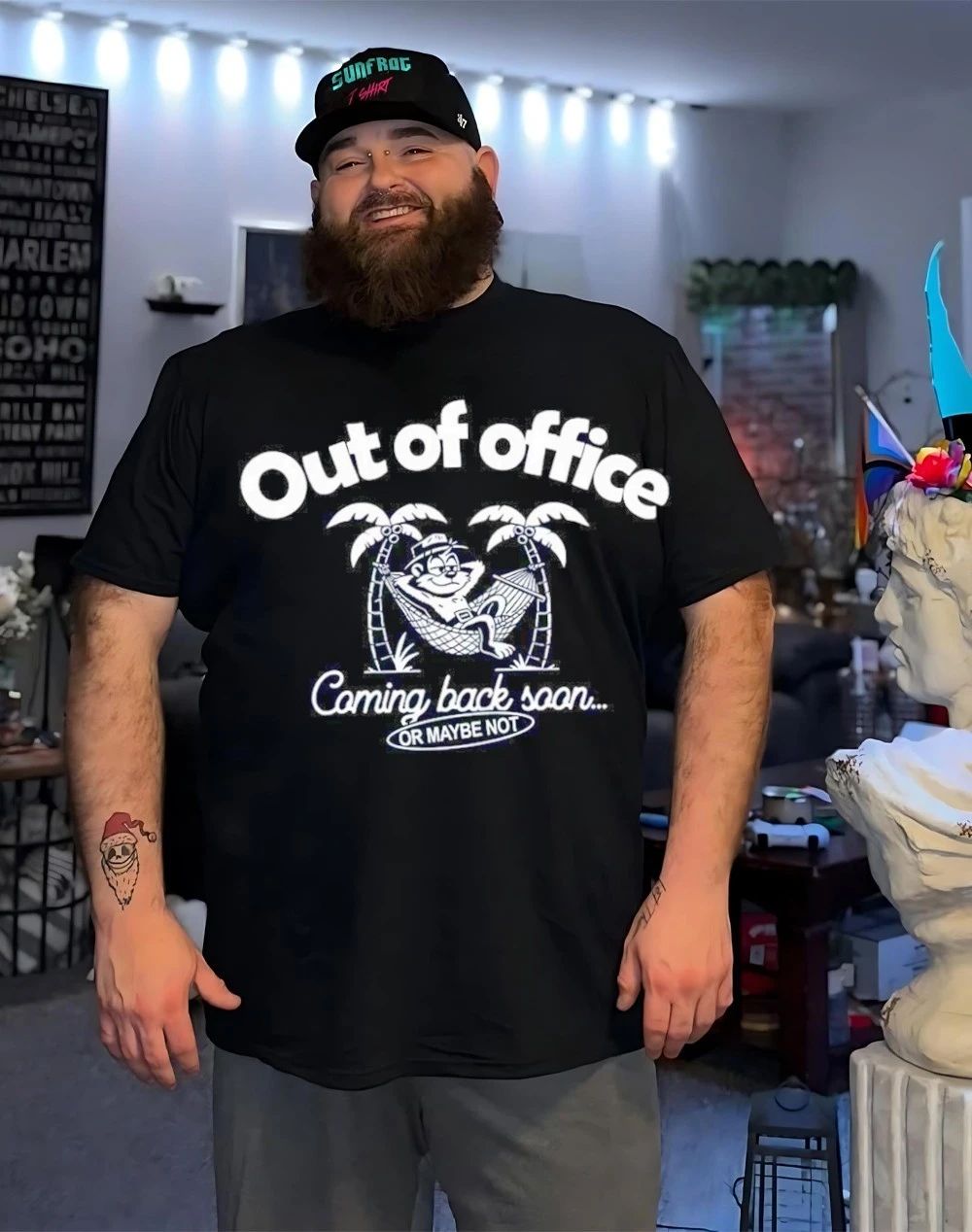 Monkey out of office coming back soon or maybe not shirt