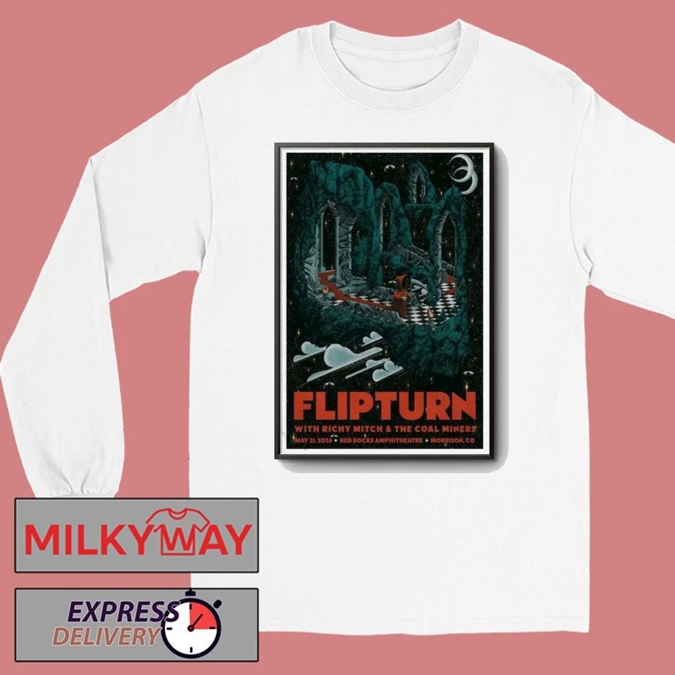 May 21 2026 FLIPTURN Red Rocks Park and Amphitheatre, Morrison Poster shirt