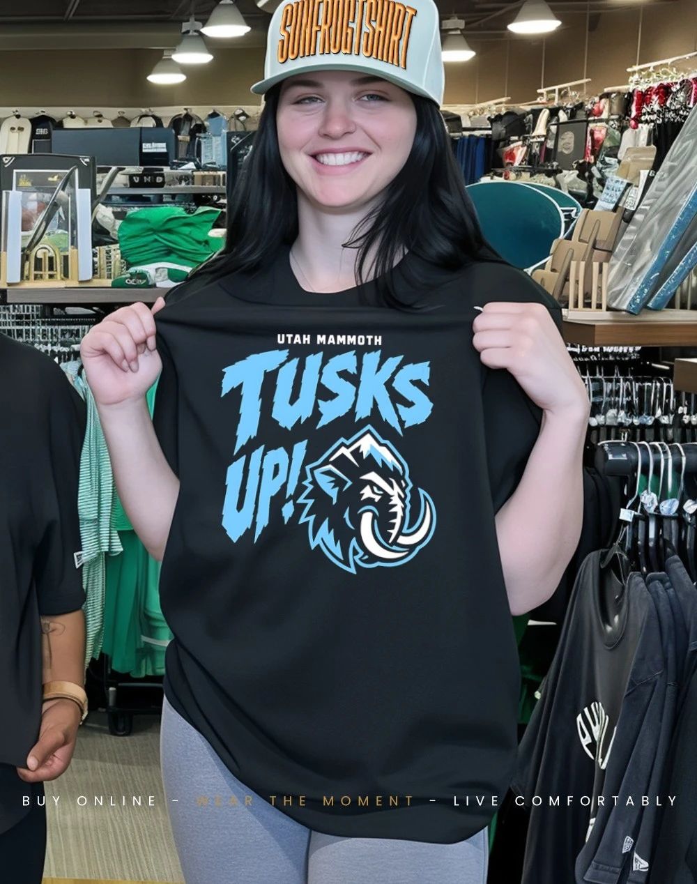 Utah Mammoth Tusks Up graphic shirt