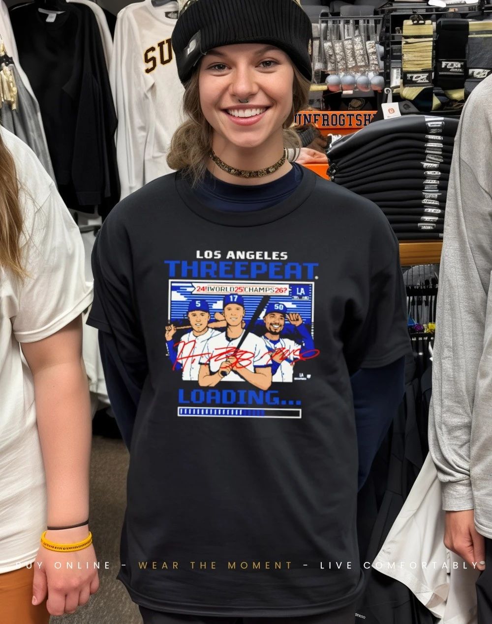 Los Angeles Baseball Threepeat Loading shirt