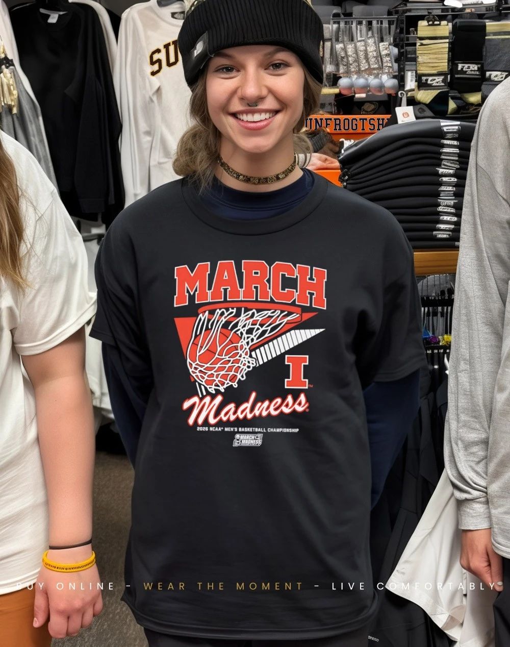Illinois Fighting Illini MBB 2026 March Madness Retro Swish shirt