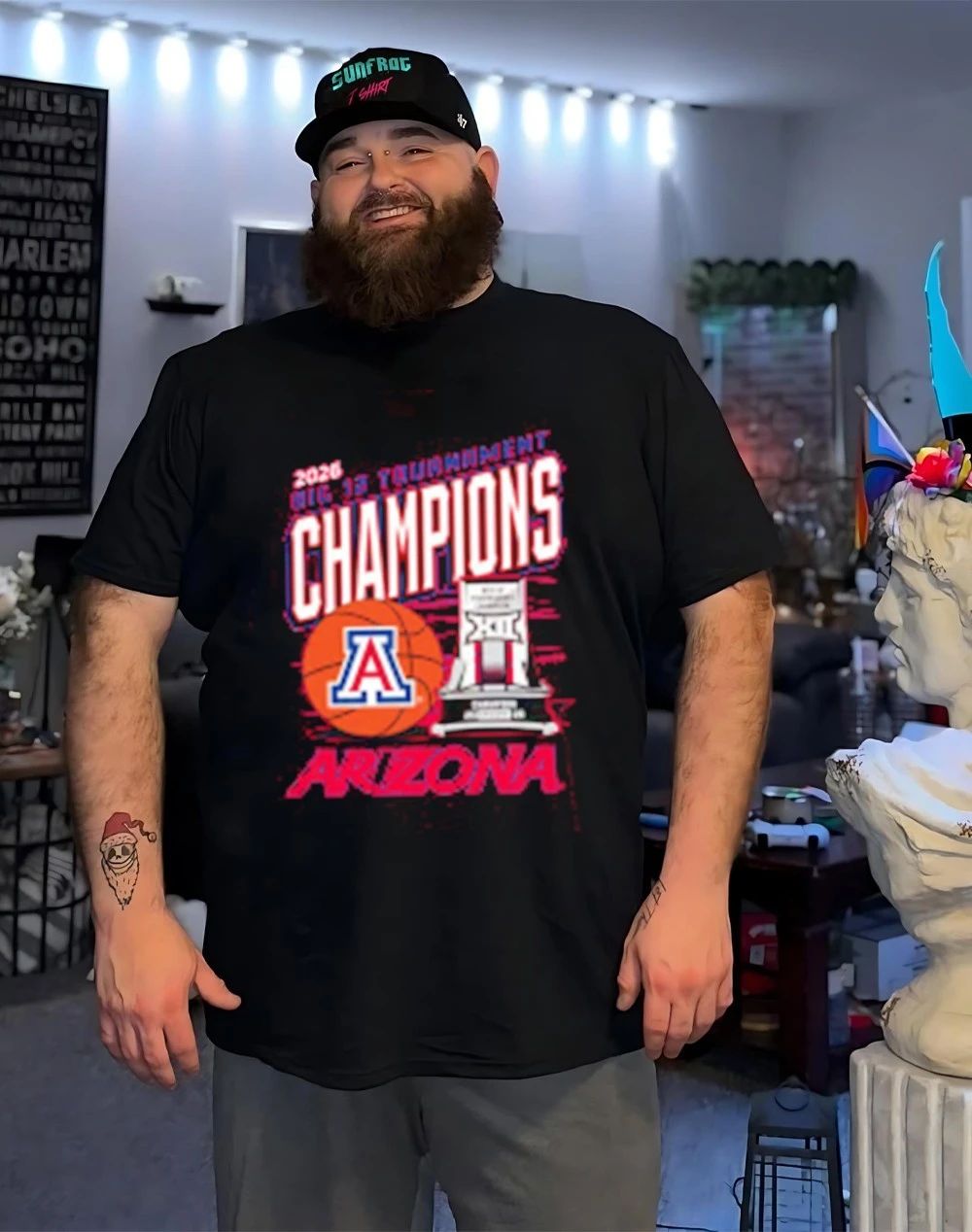 Arizona Wildcats 2026 Big 12 Men’s Basketball Tournament Championship Trophy shirt