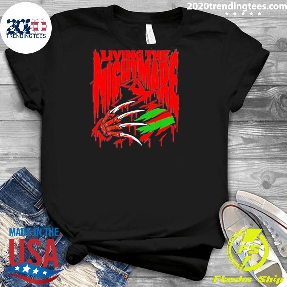 Living The Nightmare Freddy Krueger Horror Movie Shirt