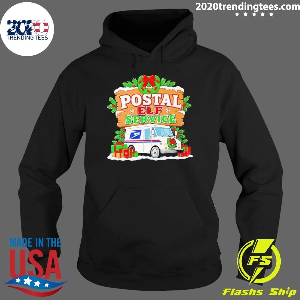 Usps Christmas Trees Postal Elf Service T-Shirt