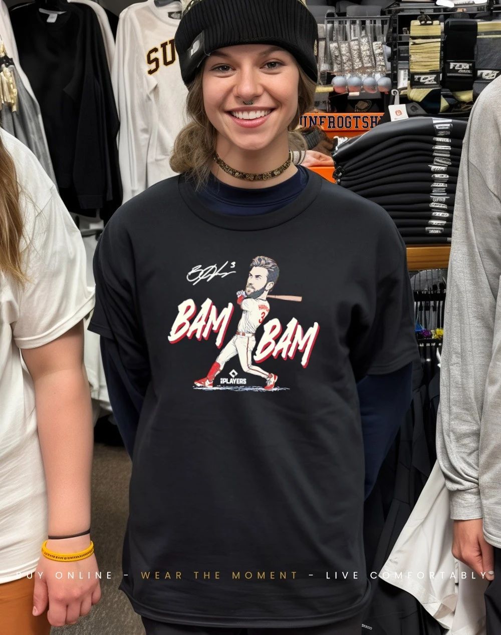 Bryce Harper Philadelphia Phillies Bam Bam caricature shirt