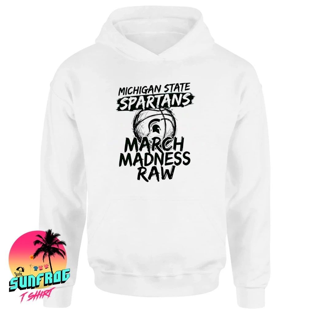 Michigan State Spartans 2026 March Madness Raw Basketball paint shirt