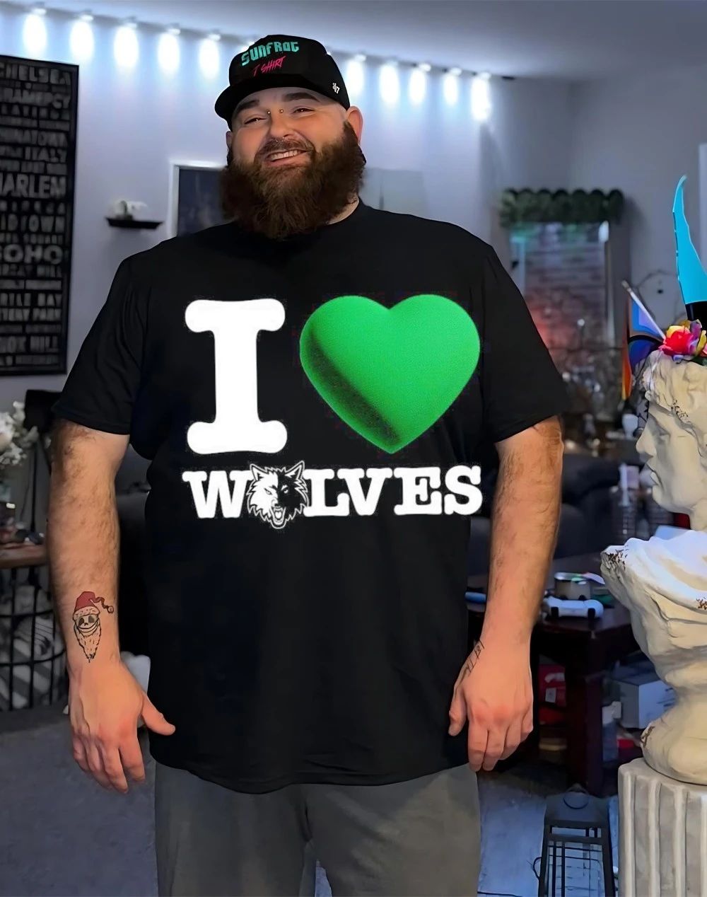 Minnesota Timberwolves I love Wolves Front and Back shirt