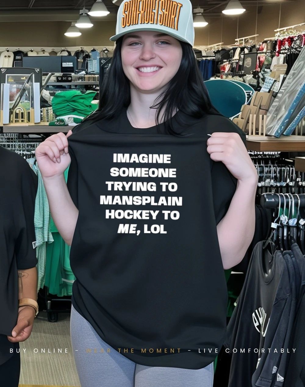Imagine someone trying to mansplain hockey to me lol shirt