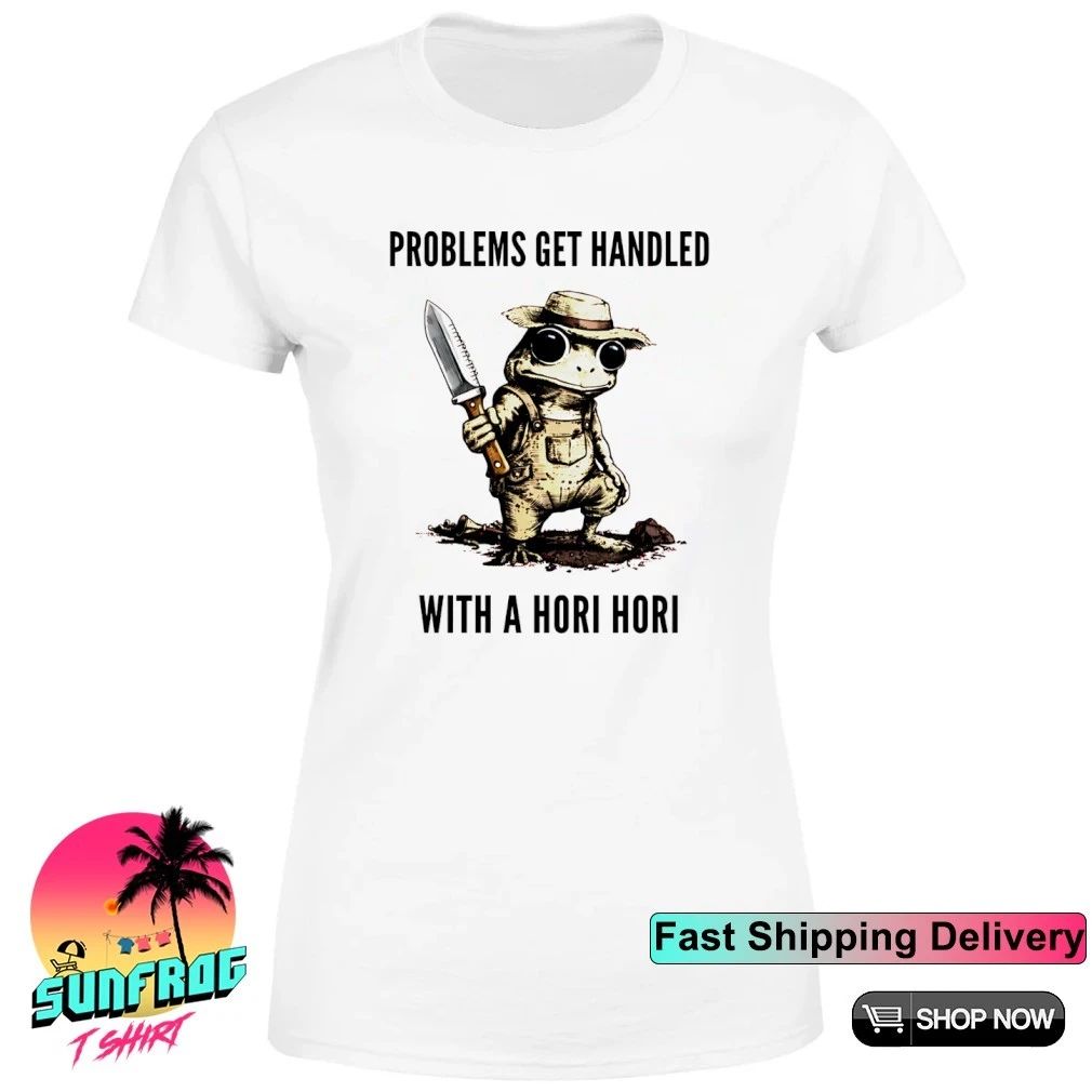 Frog problems get handled with a hori hori shirt