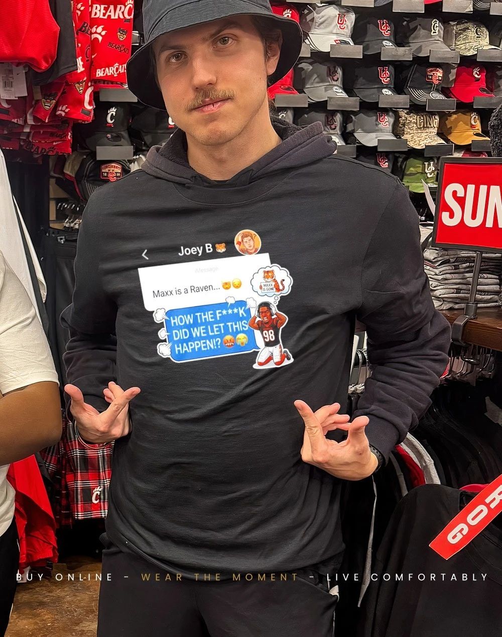 Ja’Marr Chase Reaction Max is a Raven shirt