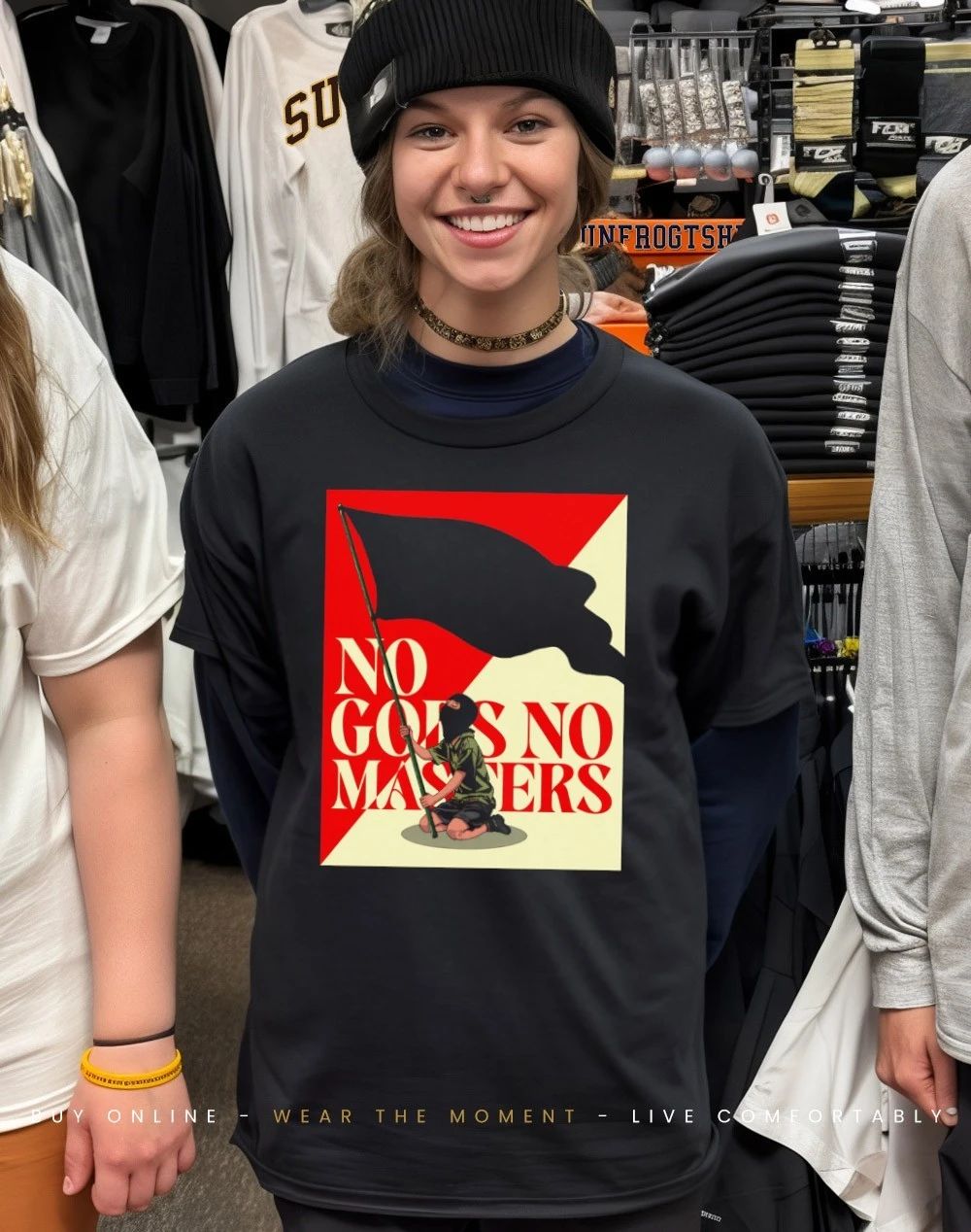 Anarchism children no Gods no masters shirt