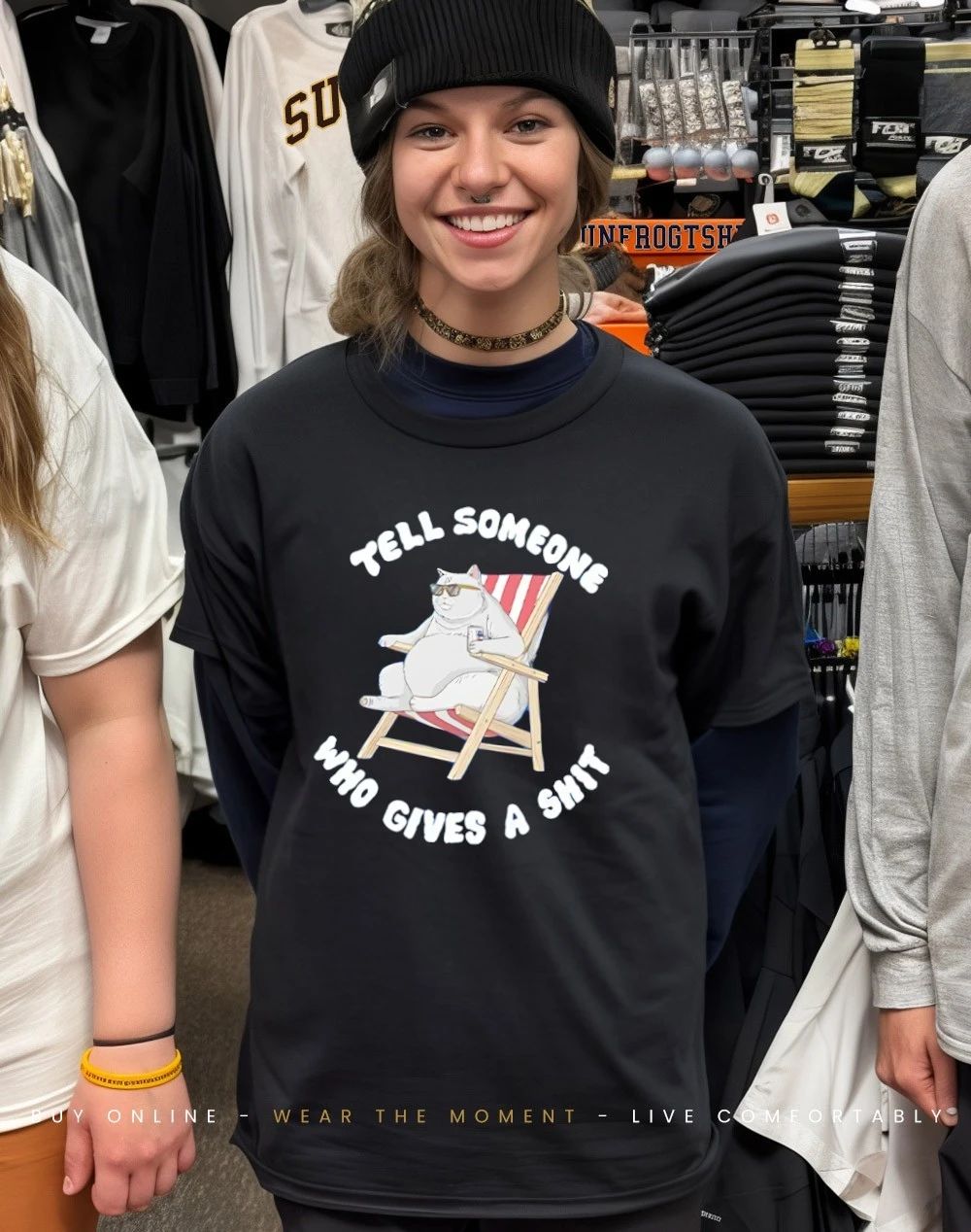 Tell someone who gives a shit Cat shirt