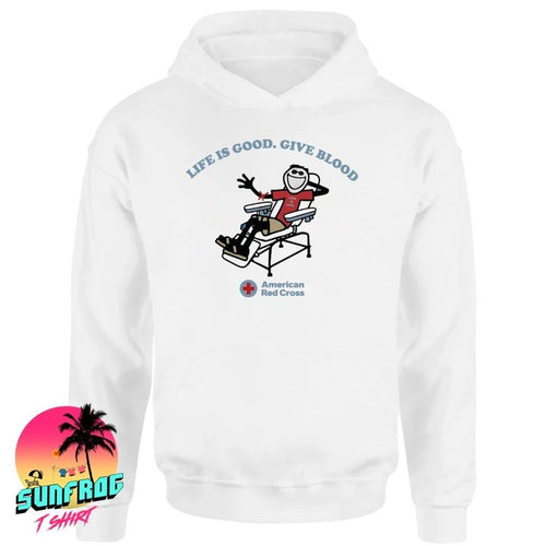 American Red Cross Life Is Good Give Blood shirt