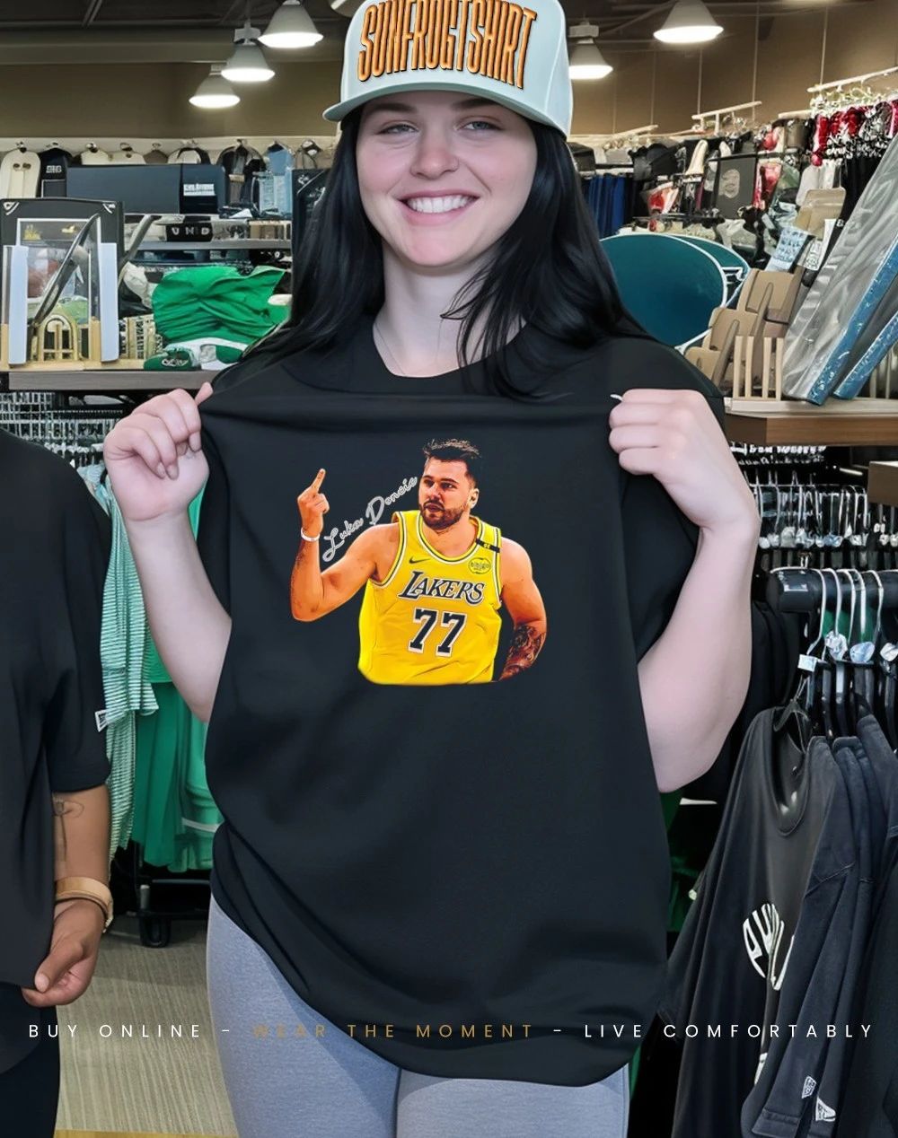 Luka Doncic Los Angeles Lakers middle finger 2026 graphic shirt
