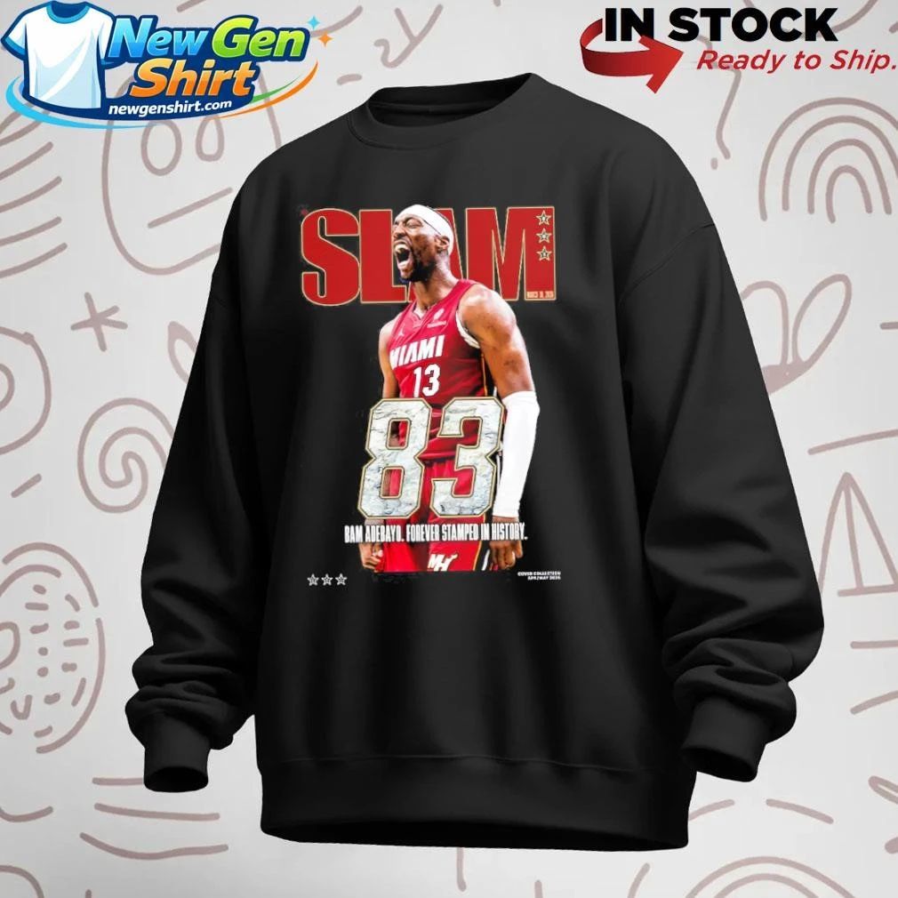 Bam Adebayo Miami Heat SLAM 83 Points Coverove Shirt