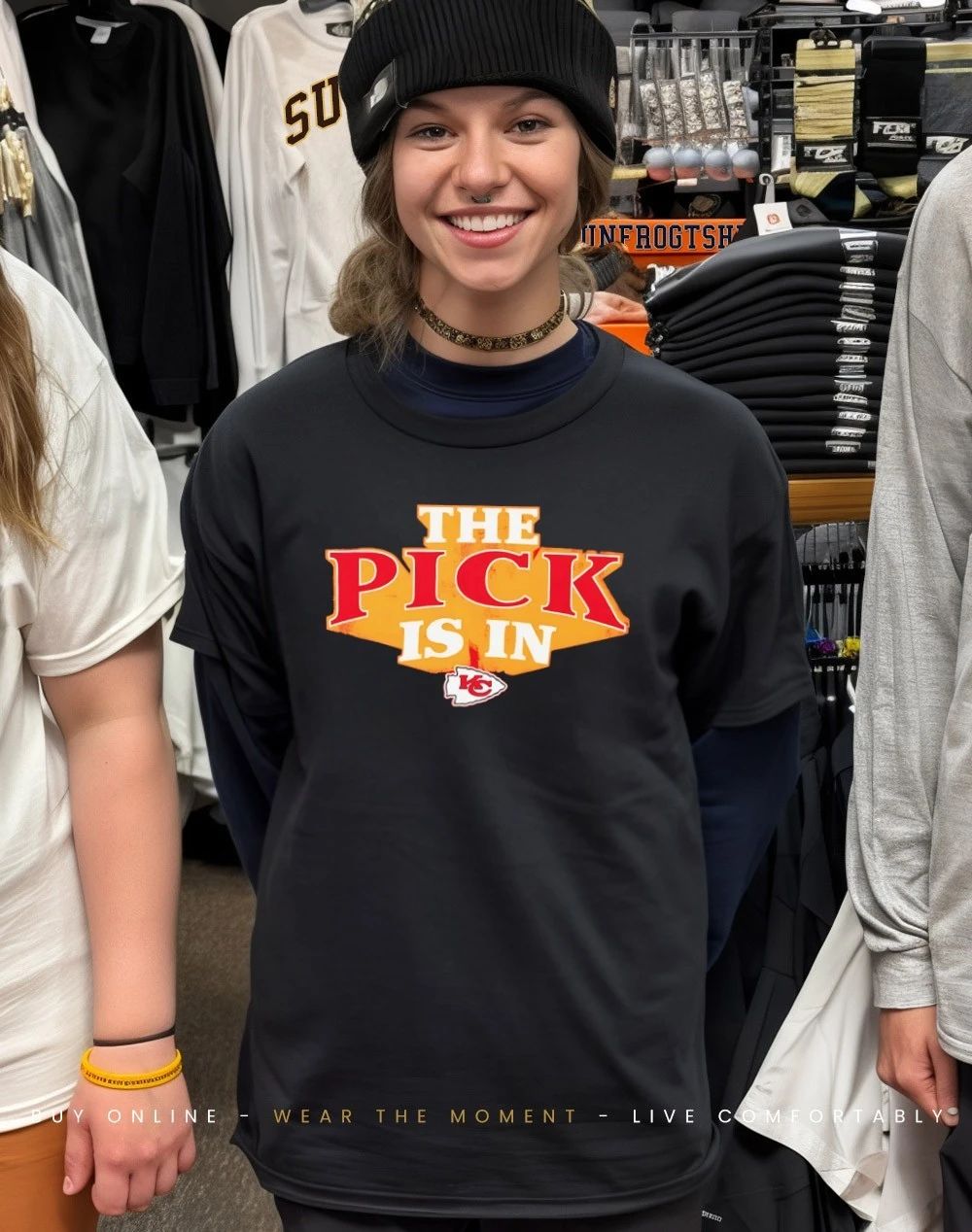 Kansas City Chiefs The Pick Is In logo shirt