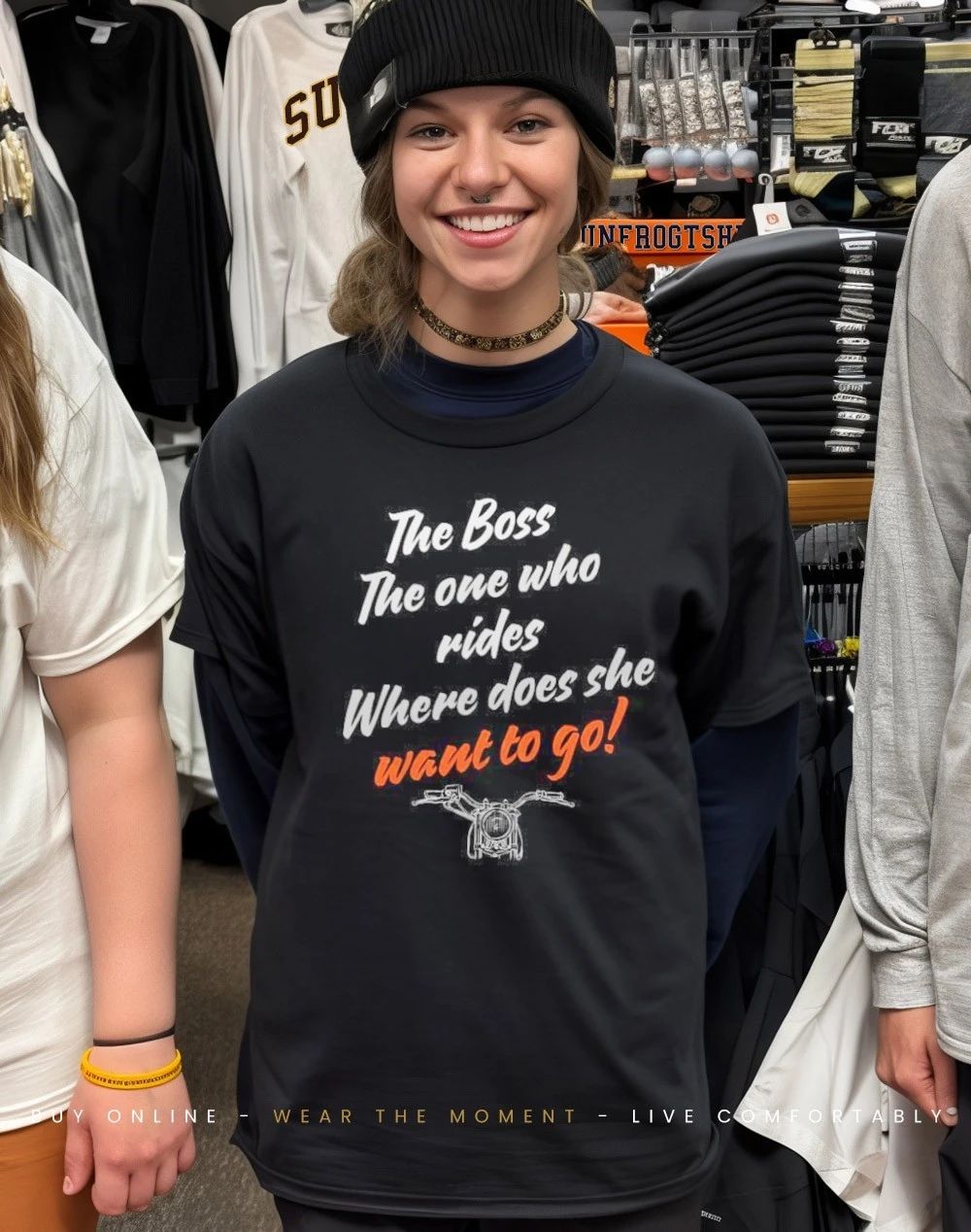 The Boss The one who rides Where does she want to go shirt