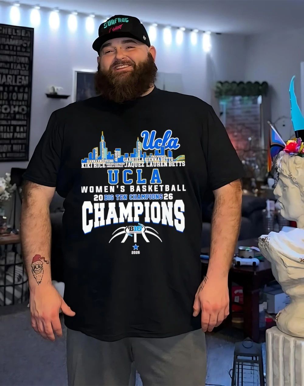 Ucla Women’s Basketball 2026 Big Ten Champions city skyline shirt