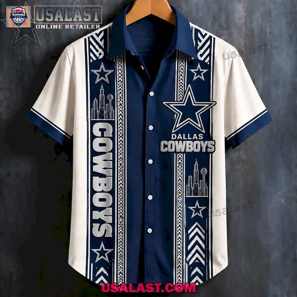 Dallas Cowboys Skyline Vintage Premium Hawaiian Shirt