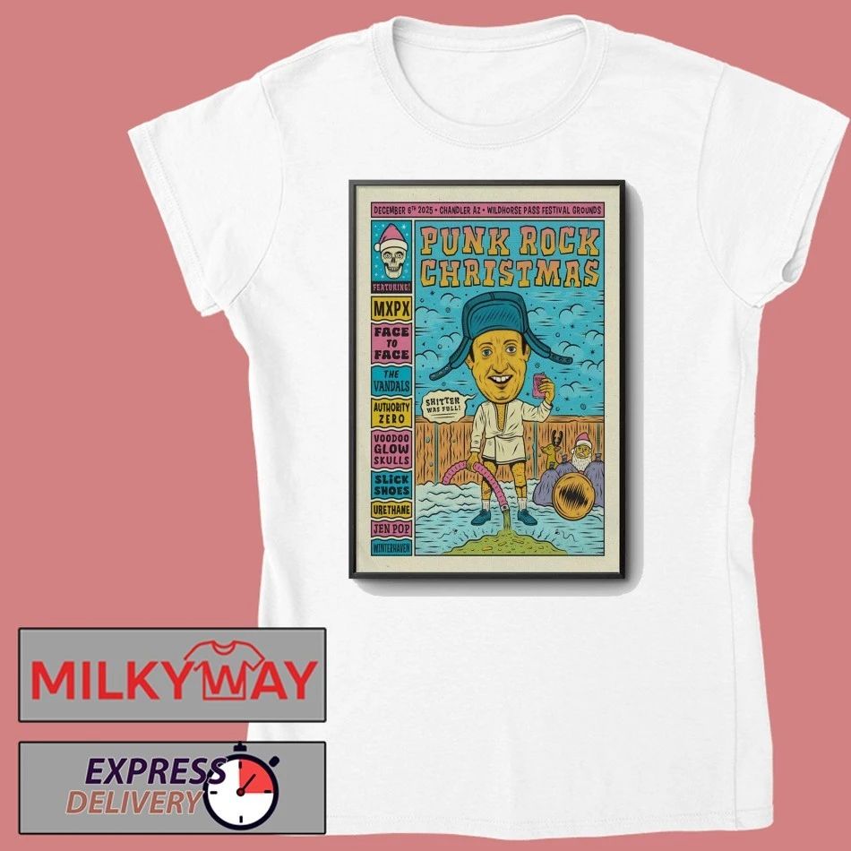 Punk Rock Christmas Dec 6 2025 Wild Horse Pass Festival Grounds in Chandler AZ Poster shirt