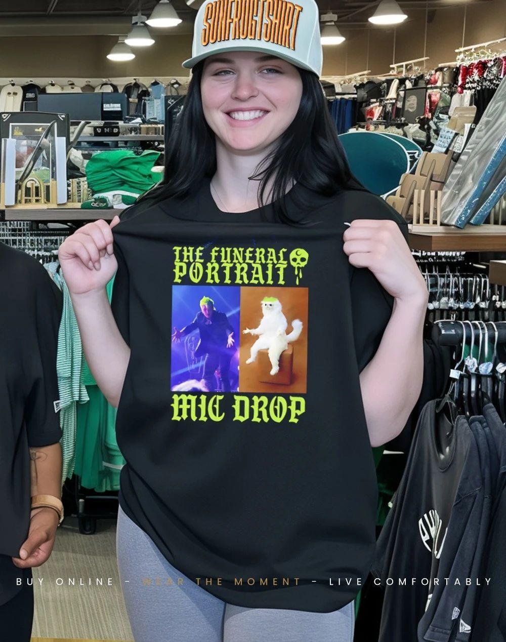 The Funeral Portrait Mic Drop meme shirt