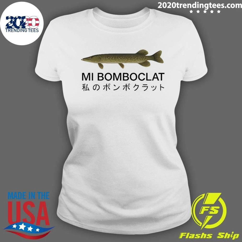 Mi Bomboclat Fish Meme Japanese Text Shirt