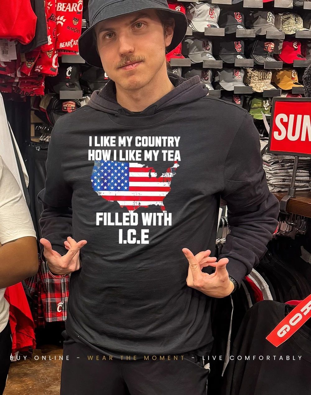 I Like My Country How I Like My Tea Filled with ICE State shirt