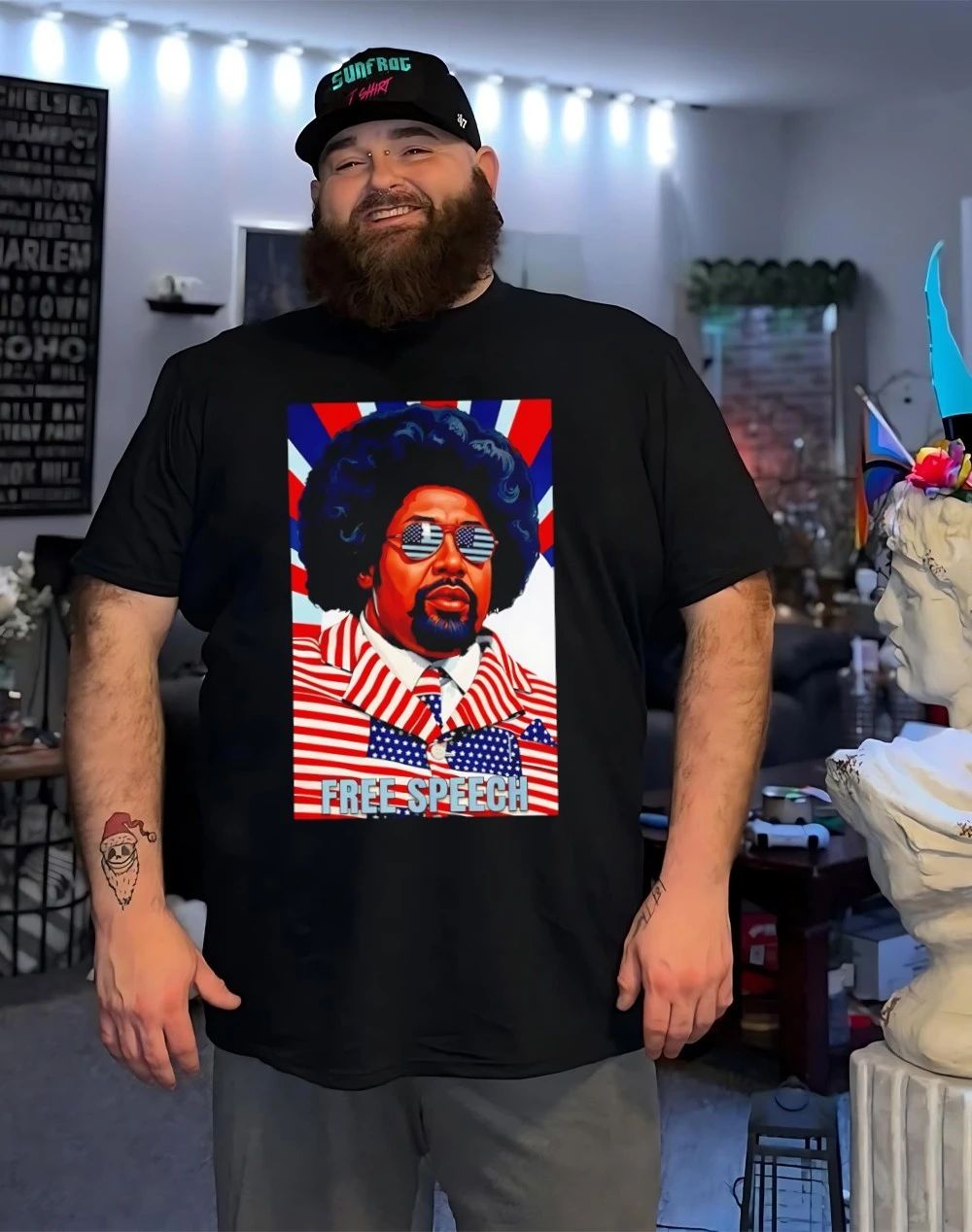 Aftoman Free Speech graphic shirt
